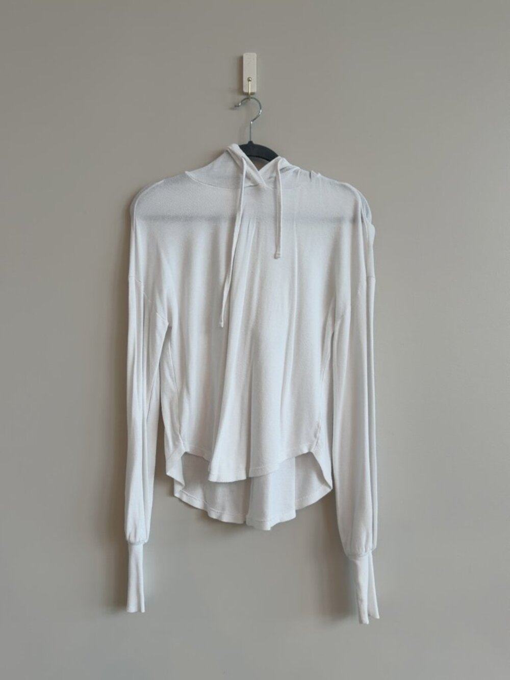 LAmade White Waffle Knit Hoodie | Lightweight | Made in Los Angeles